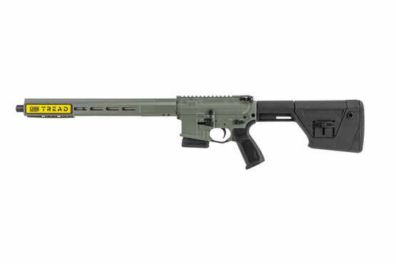 SIG Sauer M400 Tread Predator 5.56 AR Rifle in Jungle Green has a polymer grip
